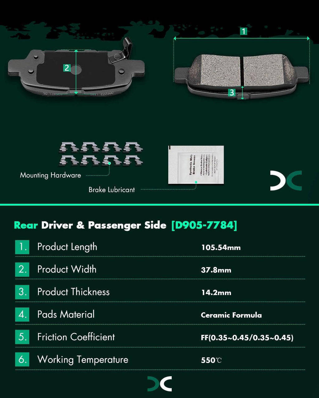 SCITOO Front Rear Brake Pads and Rotors Kits Fit For Nissan 350Z 2006-2009