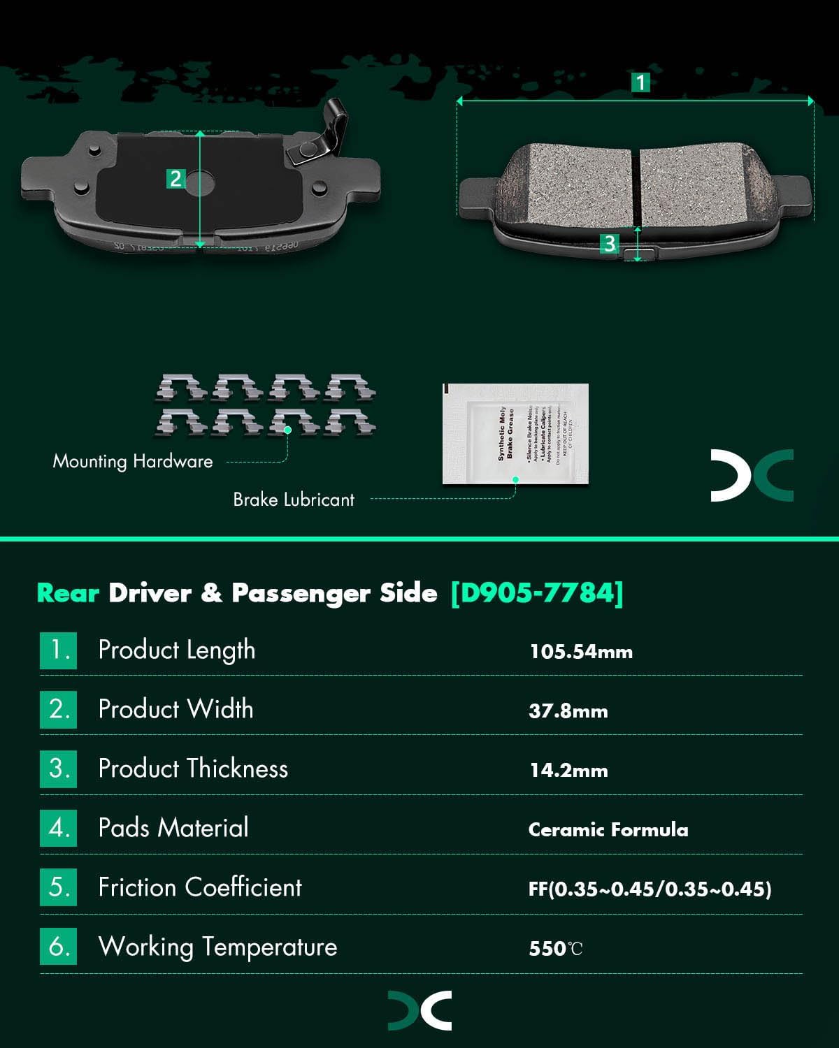 SCITOO Front Rear Brake Pads and Rotors Kits Fit For Nissan 350Z 2006-2009