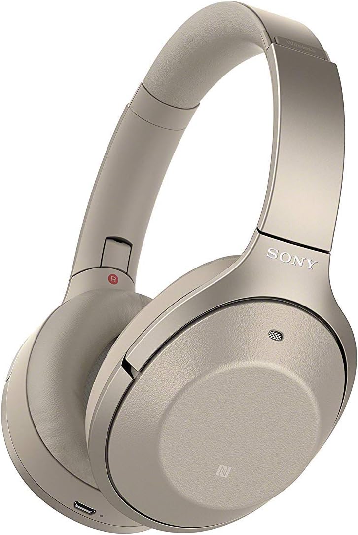 Sony Noise Cancelling Headphones WH1000XM2: Over Ear Wireless Bluetooth Headphones - Gold (Renewed)