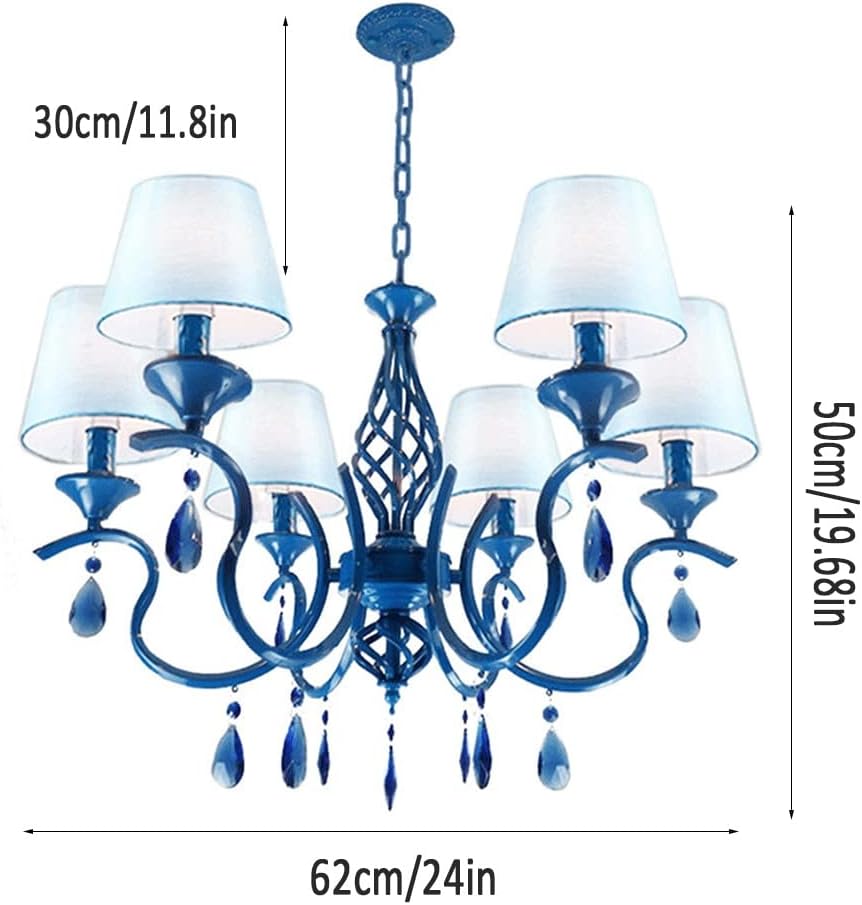 Industrial Pendant Light American Style Minimalist Candle Chandelier European Style Vintage Crystal Pendant Light Wrought Iron Ceiling Lighting Fixture Lamp for Dining Room Bathroom Foyer Living Room