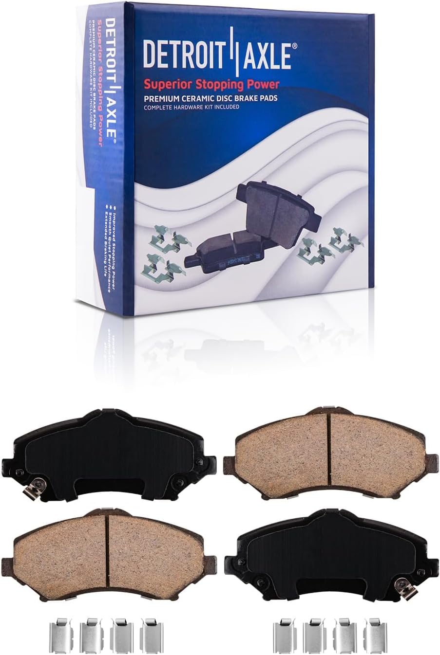 Detroit Axle - 8pc Brake Kit for 2009-2012 Dodge Nitro 2008-2012 Jeep Liberty, Drilled and Slotted Disc Brake Rotors Ceramic Brakes Pads Replacement : 13.07' inch Front and 12.44' inch Rear Rotor