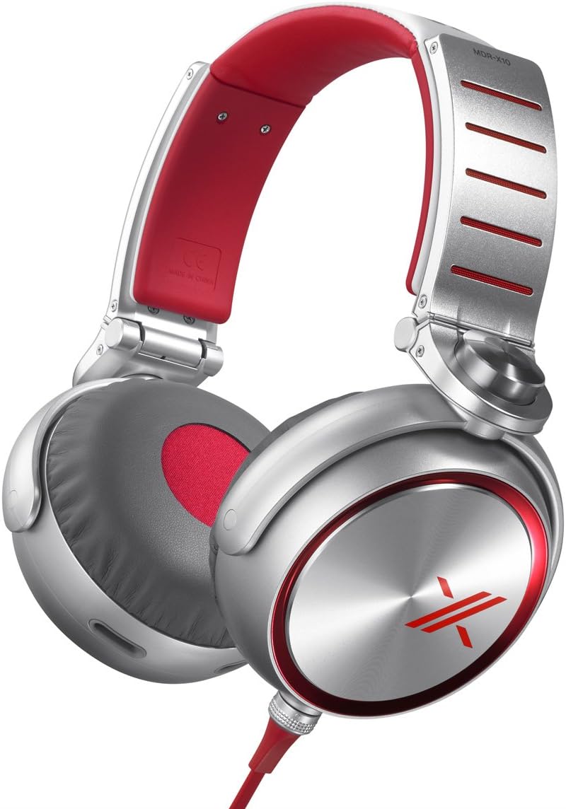 Sony MDRX10/RED Simon Cowell X Headphones with 50mm Diaphragms