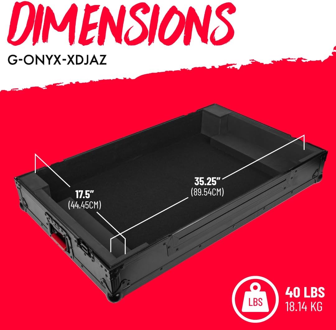 Gator Cases ONYX Series Flight Case for AlphaTheta XDJ-AZ Controller with Removable Front Panel, (G-ONYX-XDJAZ)