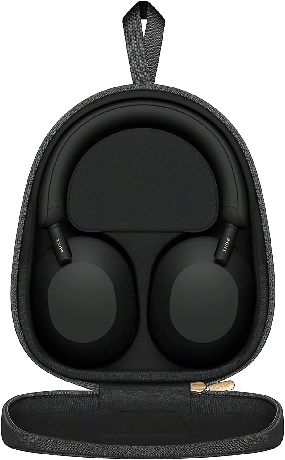 Sony WH-1000XM5 Premium Noise Canceling Headphones, Auto NC Optimizer, 30-Hour Battery, Alexa Voice Control, Black Bundle with Deco Gear Pro Audio Headphone Stand in Matte Black/Red