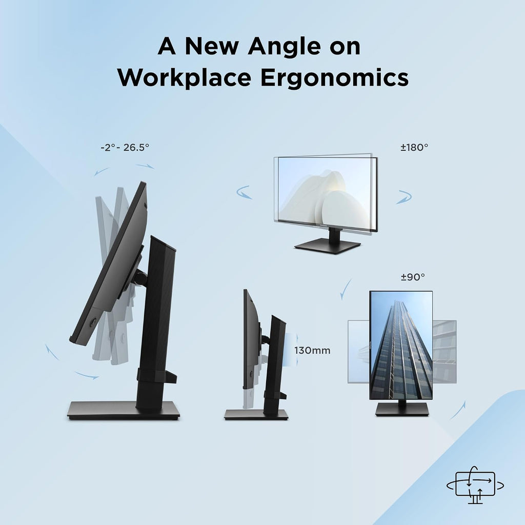 ViewSonic VA2448-MHJ 24 Inch 1080p Monitor, IPS Display with 120Hz for Smooth Home and Office Viewing, Eye Care Technology, Advanced Ergonomics, HDMI, and VGA Inputs