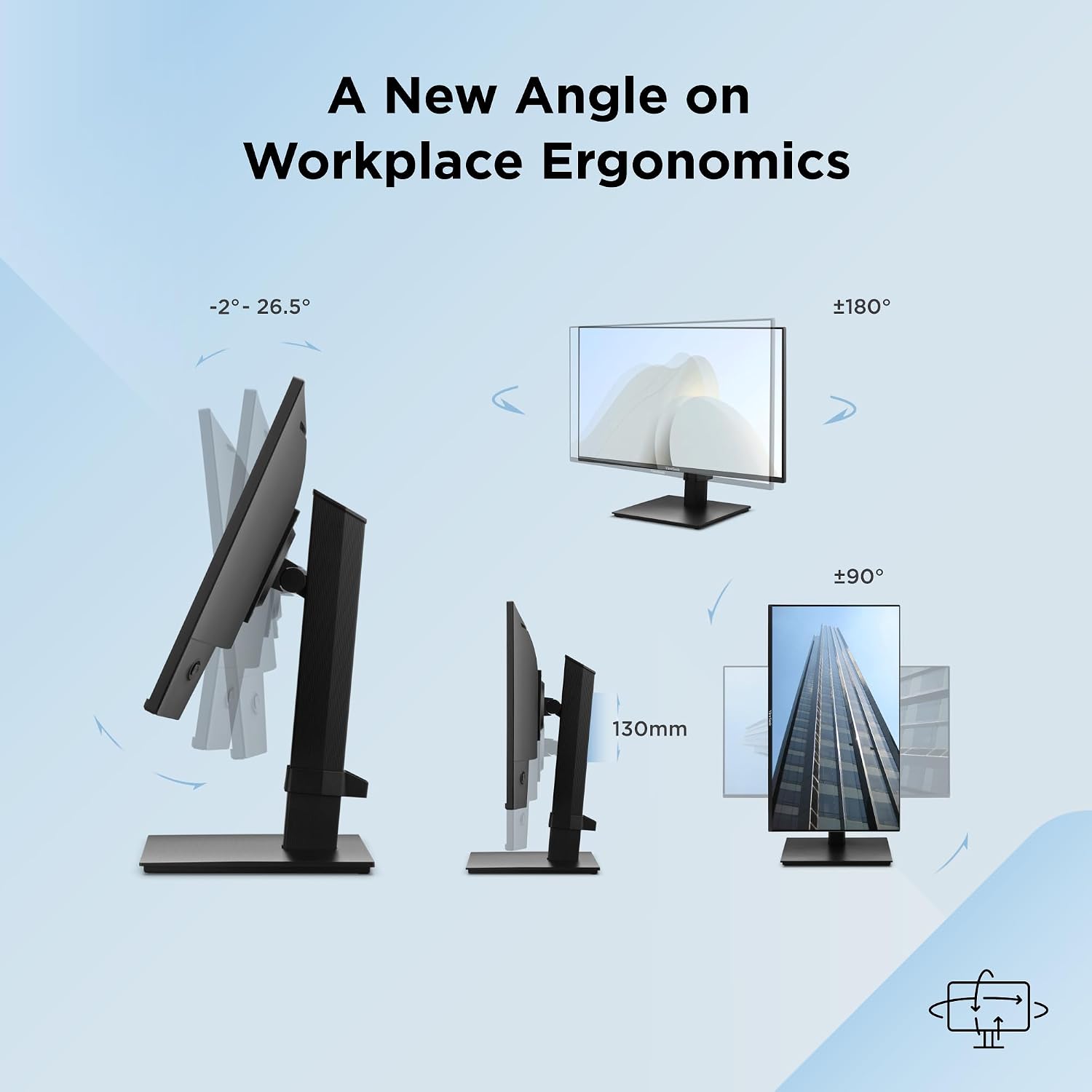 ViewSonic VA2448-MHJ 24 Inch 1080p Monitor, IPS Display with 120Hz for Smooth Home and Office Viewing, Eye Care Technology, Advanced Ergonomics, HDMI, and VGA Inputs