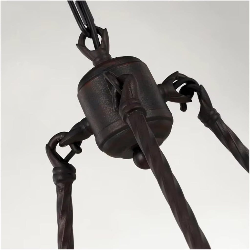 Industrial Vintage Black Chandelier for Kitchen Bedroom Living Room Indoor Lighting Retro Wrought Iron Antique Pendant Lights,Dining Light Fixtures