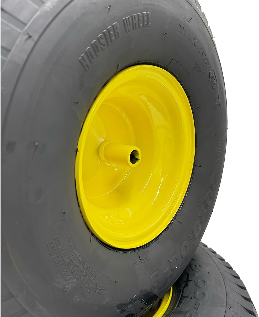 20x8.00-8 Lawn Mower Wheels - Set of 2 - Fits on 3/4 Inch Axle