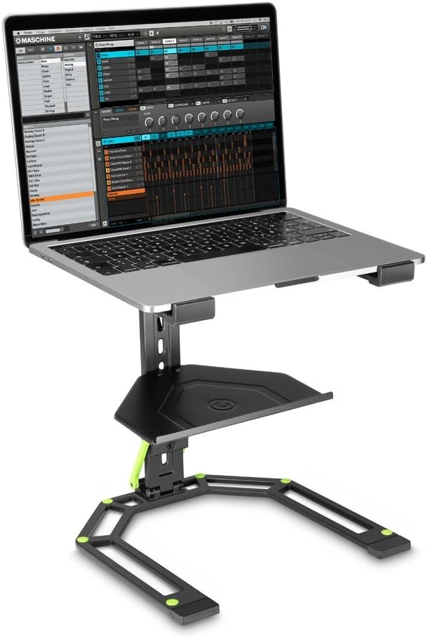 Gravity GLTS01B Adjustable Laptop & Controller Stand, Black