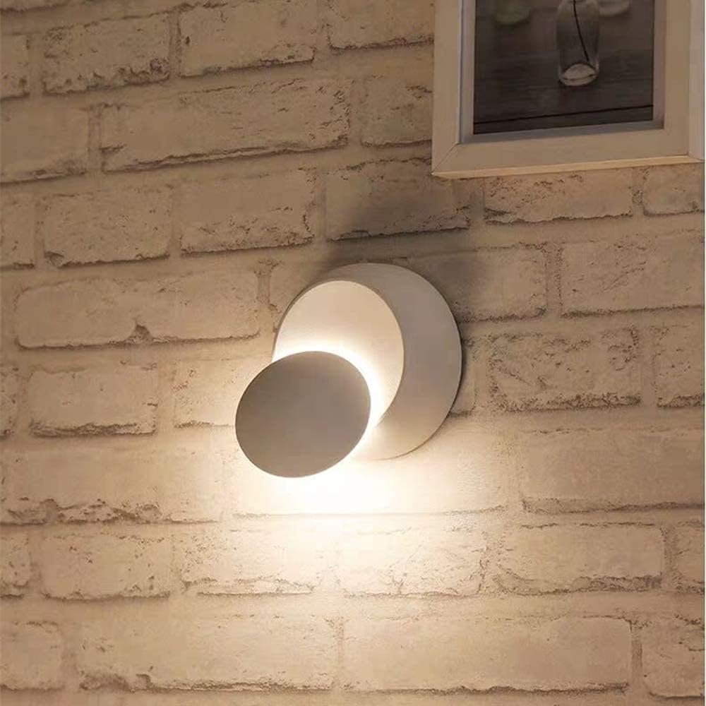 Wall Lights,Led 5W Modern Wrought Iron Wall Lamp Adjustable Rotatable 350 Degree Direction Lighting Fixtures for Living Room Bedroom Bathroom Stairs Hallway, Warm White
