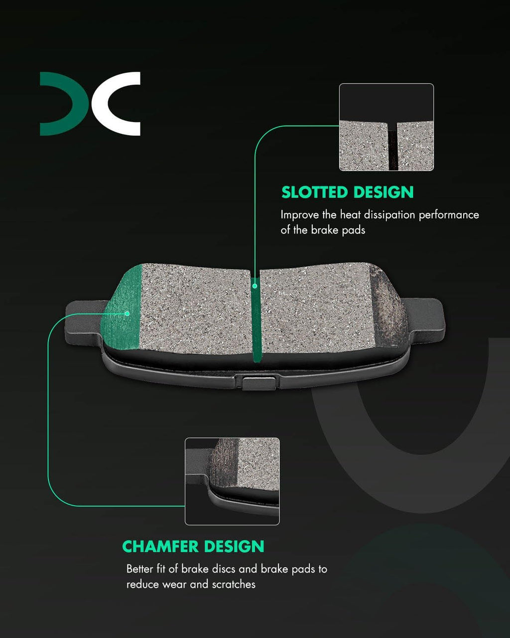 SCITOO Front Rear Brake Pads and Rotors Kits Fit For Nissan 350Z 2006-2009
