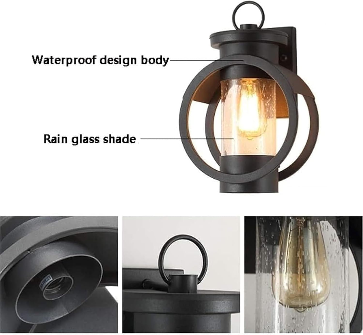 Wall Lamp Retro Outdoor Waterproof Wrought Iron Antique Lights Sconce Balcony Aisle Exterior Mount Fixture Luxury