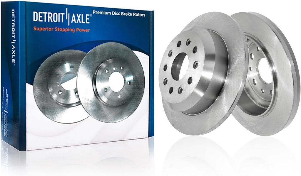 Detroit Axle - Brake Kit for Jeep 2018 2019 2020 2021 2022 2023 Wrangler, Disc Brakes Rotors Ceramic Brake Pads Replacement : 12.99' inch Front and 13.46' inch Rear Rotor