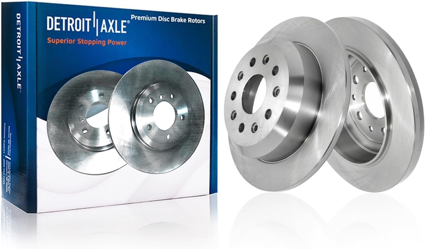 Detroit Axle - Brake Kit for Jeep 2018 2019 2020 2021 2022 2023 Wrangler, Disc Brakes Rotors Ceramic Brake Pads Replacement : 12.99' inch Front and 13.46' inch Rear Rotor