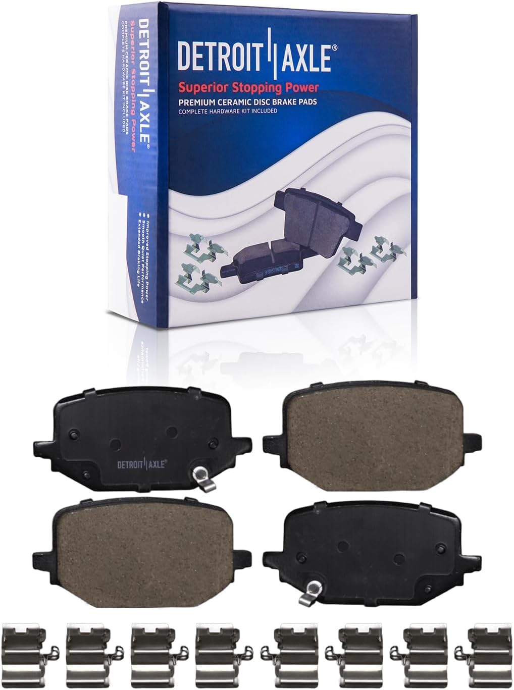 Detroit Axle - 8pc Brake Kit for 2020 2021 2022 2023 2024 2025 Lincoln Aviator Drilled and Slotted Disc Brake Rotors Ceramic Brakes Pads Replacement: 13.58' inch Front and 13.78' inch Rear
