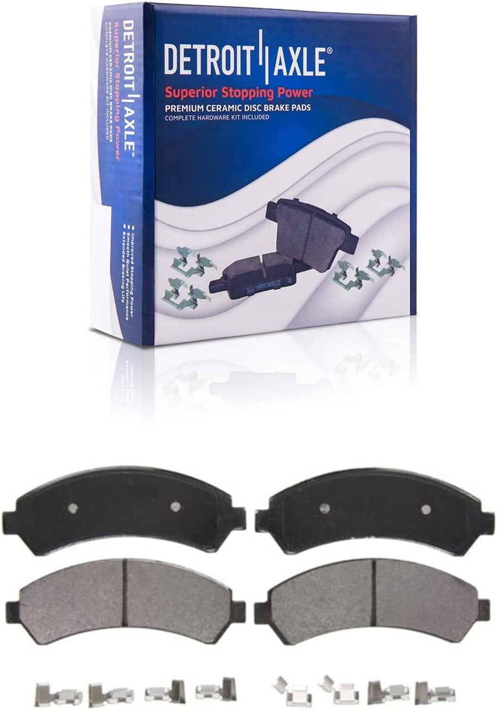 Detroit Axle - Front Drilled Rotors Brake Pads Wheel Hub Bearings w/ 10pc Lug Nuts Replacement for Chevrolet Blazer S10 Oldsmobile Bravada GMC Jimmy Isuzu Sonoma Hombre - 16pc Set