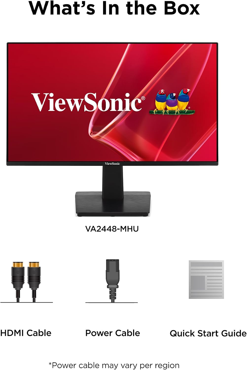 ViewSonic VA2448-MHU 24 Inch 1080p Monitor, IPS Display with 120Hz for Everyday Productivity, Variable Refresh Rate for Home and Office, HDMI, VGA, and USB C Inputs
