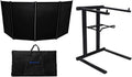 Rockville RFAAB Bundle: 110 in x 47.2 in DJ Event Facade Lightweight Frame Booth with Bag & Scrims, RLS2400 Lightweight Folding DJ Laptop Stand with Extra Shelf & Travel Bag, 2-Items