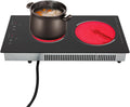 Ceramic Cooktop,20 * 11 Inch Built-in 2 Burners Electric Stove Cooker Hob With Touch Control Child Lock Timer Electric Stove with Hard Wire 1500W 110V(Touch Control, 2 Burners)