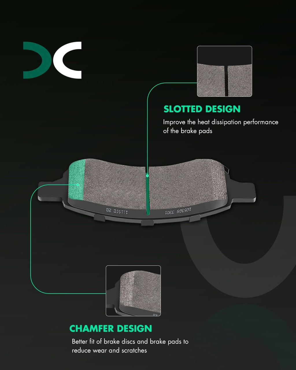 SCITOO Brake Kit For Buick For Enclave,For Chevy For Traverse,For GMC For Acadia,For Saturn For Outlook Front Rear Drilled & Slotted Disc Brake Rotor Semi Metallic Brake Pad 55150;55151;D1169;D883