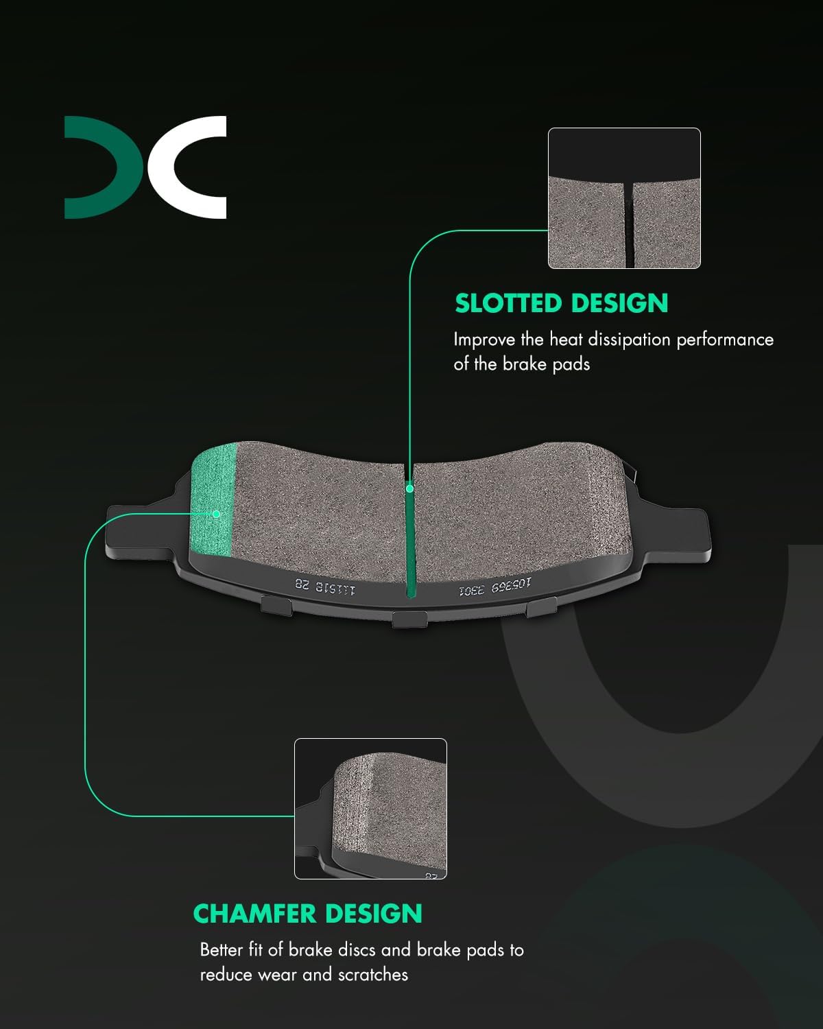 SCITOO Brake Kit For Buick For Enclave,For Chevy For Traverse,For GMC For Acadia,For Saturn For Outlook Front Rear Drilled & Slotted Disc Brake Rotor Semi Metallic Brake Pad 55150;55151;D1169;D883