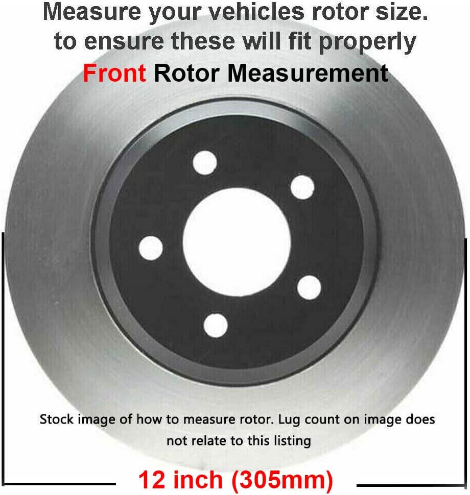 Detroit Axle - Brake Kit for Chevy GMC Silverado Sierra 1500 Yukon Tahoe Astro, Drilled & Slotted Disc Brakes Rotors Ceramic Brake Pads Replacement : 12' inch Front Rotor and 12.78' inch Rear Rotor