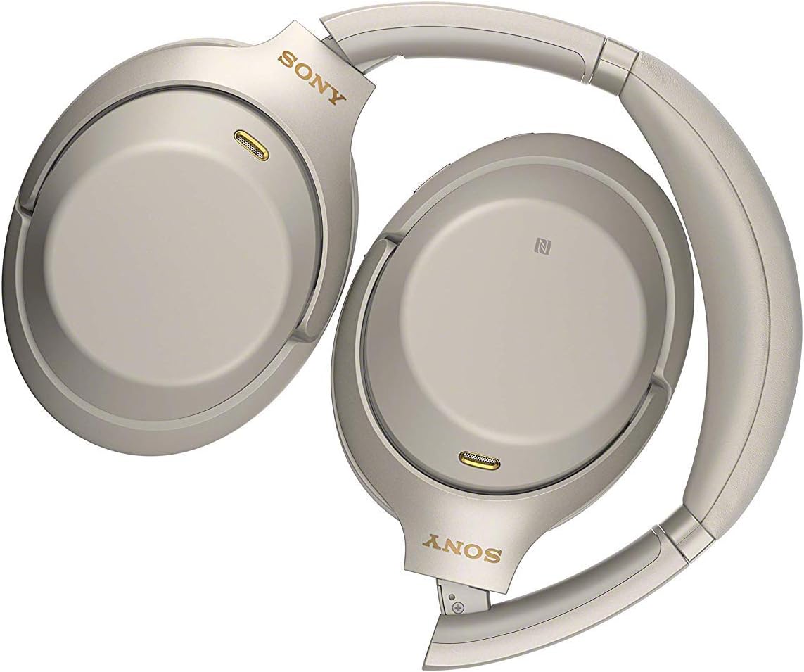 SONY WH1000XM3 Bluetooth Wireless Noise Canceling Headphones Silver WH-1000XM3/S (Renewed)