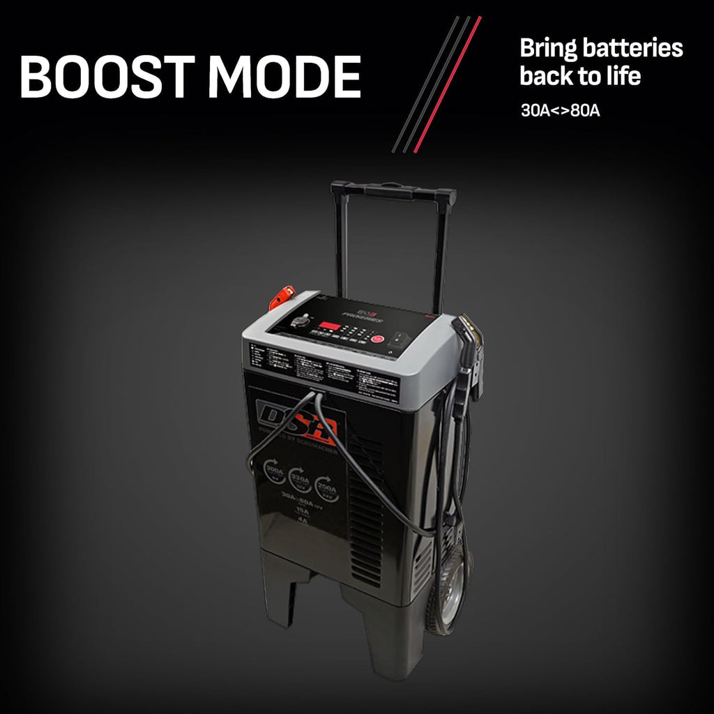 Schumacher Electric DSR ProSeries 6V / 12V / 24V Automatic Battery Charger & Engine Starter - 330A Heavy Duty Engine Starter - Truck, SUV & Boat Compatible - Fully Automatic - DSR124
