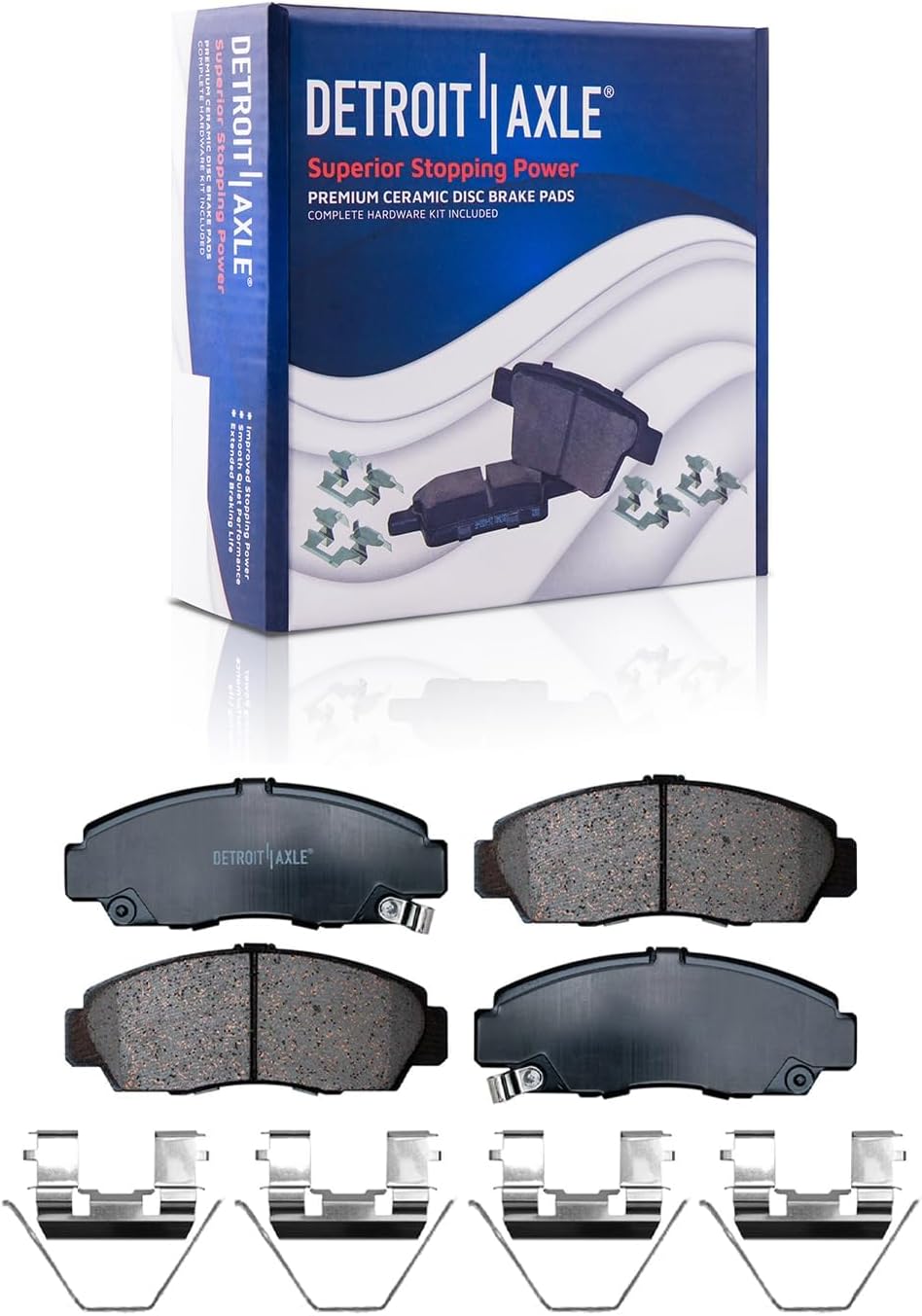 Detroit Axle - 3.0L Brake Kit for 2003-2007 Honda Accord [4-Wheel Brakes], 2004 2005 2006 Drilled and Slotted Brakes Rotors Ceramic Brake Pads: 11.10' inch Front and 10.24' inch Rear Rotor