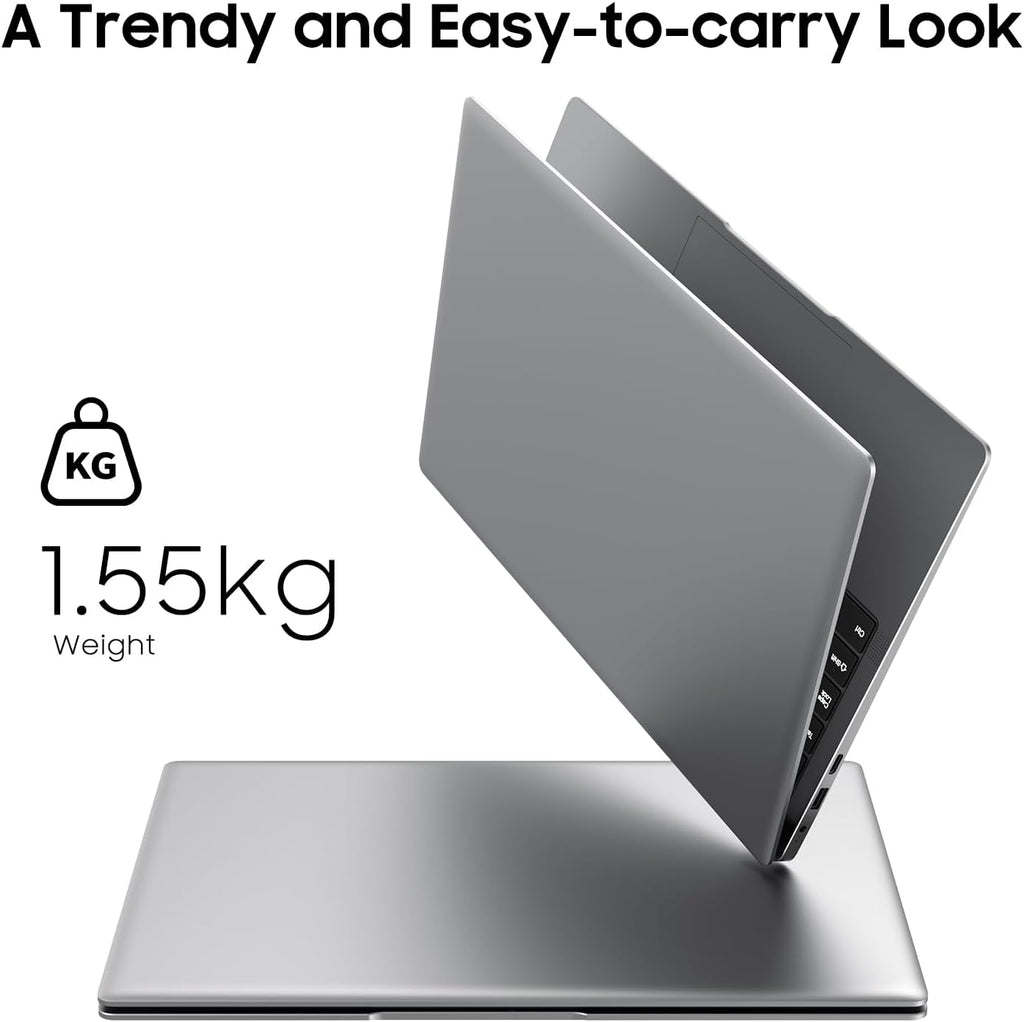 AE86 15.6' Laptop, Celeron N4000, 12GB RAM 256GB SSD, Full HD 1080P Display, Dual-Band WiFi, Mini HDMI, Lightweight Slim Silver Notebook for Business, School, Home