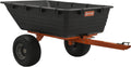 Agri-Fab 45-0579 1,000 lb Tow Behind Poly Dump Cart, 17 CU. FT.; Lawn & Garden Cart/Trailer for Riding Lawn Mowers, 18' x 8.5' All-Terrain Pneumatics Tires, Easy to Use Dumping Mechanism