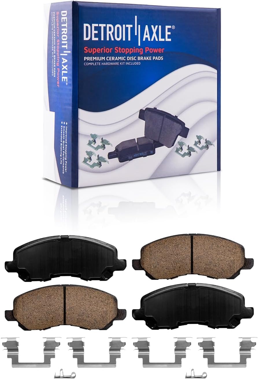Detroit Axle - Brake Kit for Jeep Patriot Compass Chrysler Sebring Dodge Avenger Front Disc Brake Rotors Ceramic Brakes Pads Rear Brake Shoes Brake Drums Replacement : 11.57' inch Front Rotors