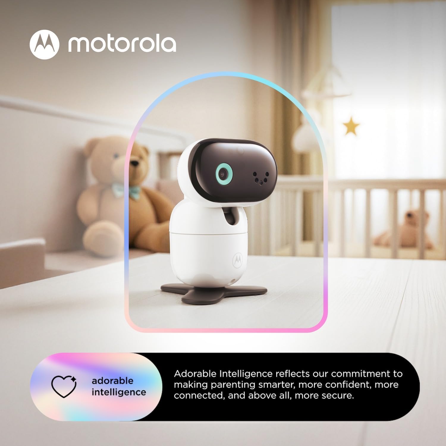 Motorola Nursery PIP1710 Connect Baby Monitor with AI Cry Detection & Translation | Wi-Fi HD Camera, 5' Touch Screen Parent Unit, App Monitoring, Night Vision