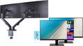 acer 24' Vero FHD IPS Monitor with 4 ms Response Time, Anti-Glare, Adaptive Sync, Integrated Speakers, VESA Mount (100mm) & DKZ Hub, Black Color 2 Pack & ErgoFlexy Dual Monitor Mount