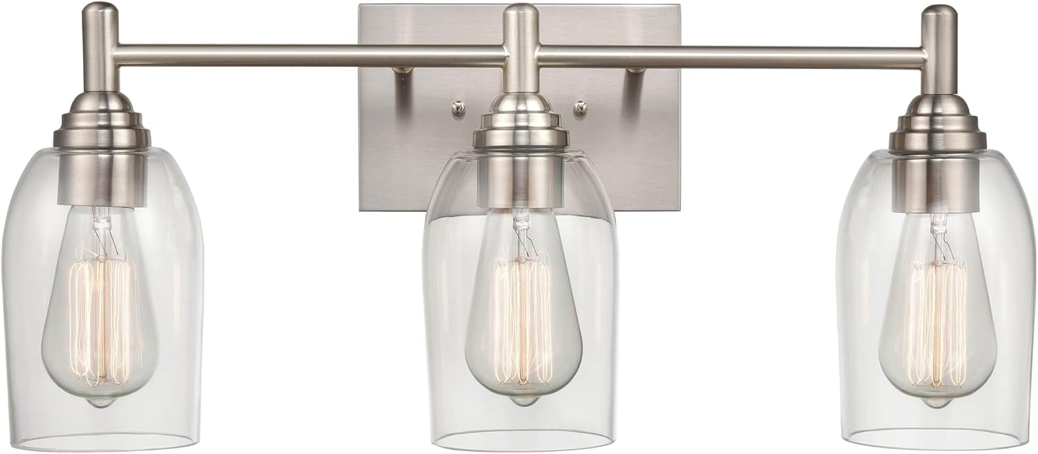 ML Lighting Arlett 3-Light Vanity Brushed Nickel