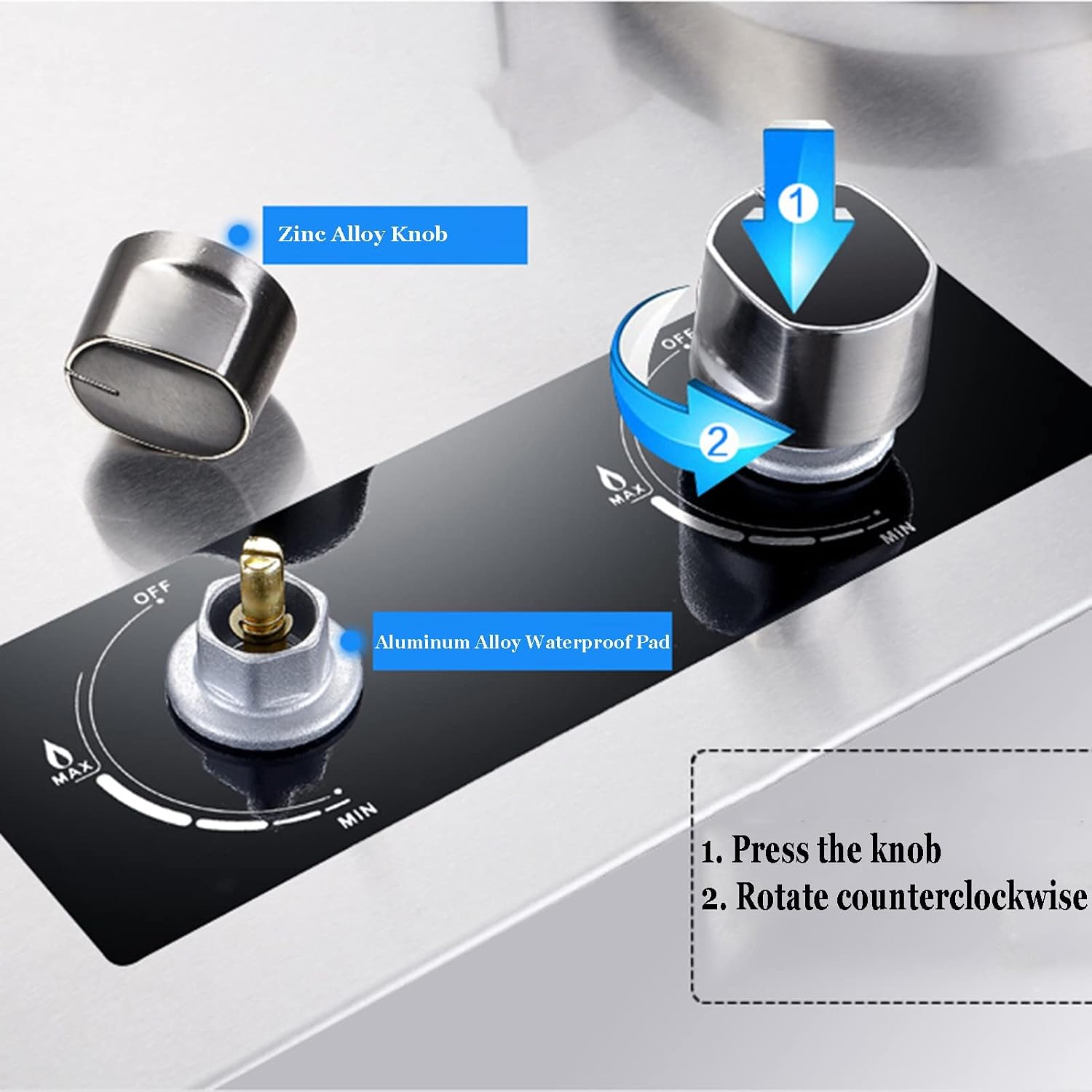 Tempered GlassGas Cooktop,Desktop/Built-in Gas Cooktop 2 Burners,Timed Off,Flameout Protection,Suitable for Apartments,Indoor 24566 BTU (Size : NG)