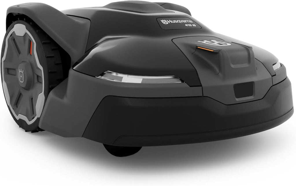 Husqvarna Automower 410iQ Robotic Mower, 0.5 Acre Mowing Capacity, Wire Free Robot Lawn Mower with Charging Station, RS1 EPOS Reference Station and Replacement Blades