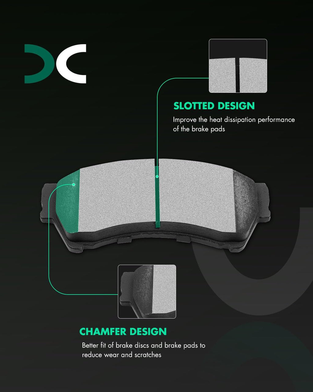 SCITOO Front 11.75' Rear 11.02' Brake Pads and Rotors Kits Fit For Ford For Fusion 2006-2012,For Lincoln MKZ 2007-2012,For Lincoln Zephyr 2006,For Mazda 6 2006-2013,For Mercury Milan 2006-2011