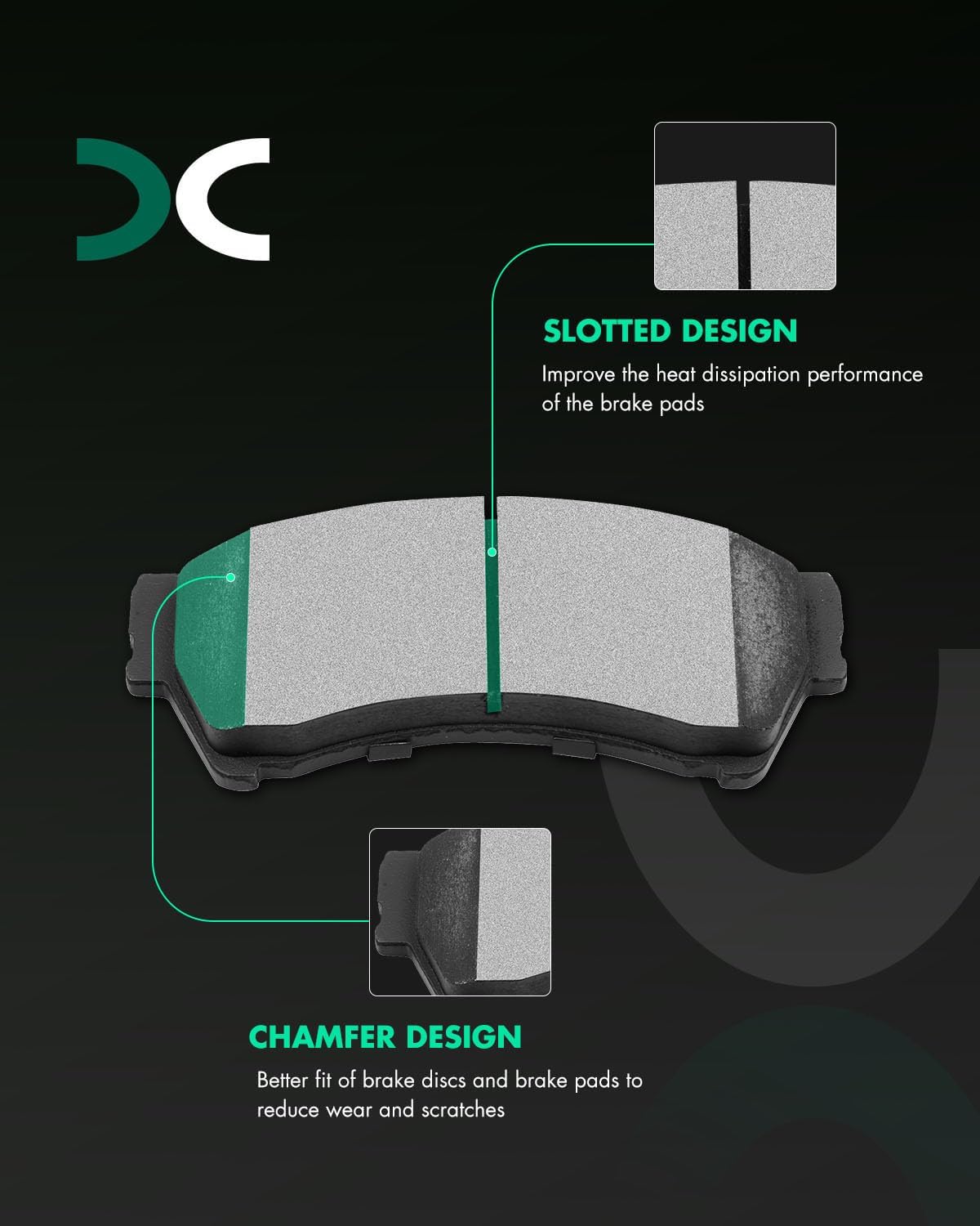 SCITOO Front 11.75' Rear 11.02' Brake Pads and Rotors Kits Fit For Ford For Fusion 2006-2012,For Lincoln MKZ 2007-2012,For Lincoln Zephyr 2006,For Mazda 6 2006-2013,For Mercury Milan 2006-2011