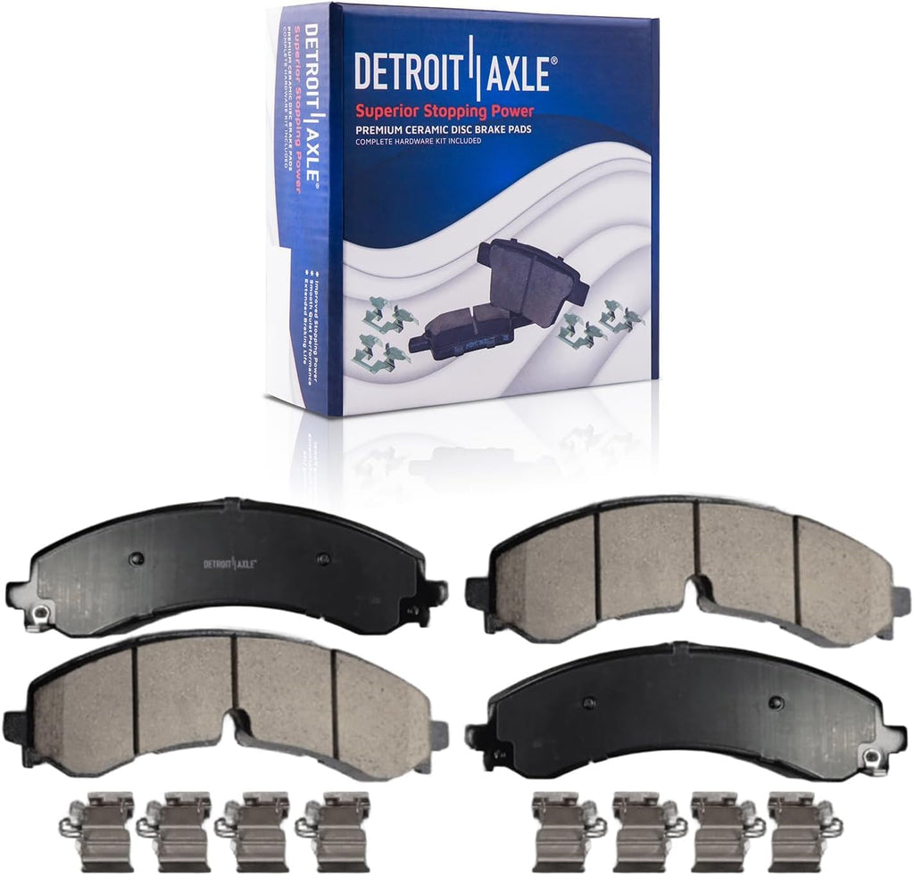 Detroit Axle - Brake Kit for 2020 2021 Chevrolet GMC Silverado Sierra 2500 3500 HD Disc Brake Rotors Brakes Pads Replacement : 13.98' inch Front and 14.17' inch Rear Rotor