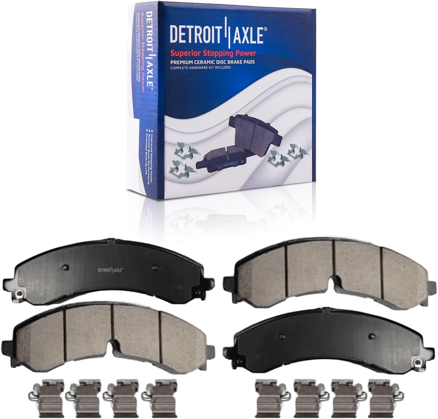 Detroit Axle - Brake Kit for 2020 2021 Chevrolet GMC Silverado Sierra 2500 3500 HD Disc Brake Rotors Brakes Pads Replacement : 13.98' inch Front and 14.17' inch Rear Rotor