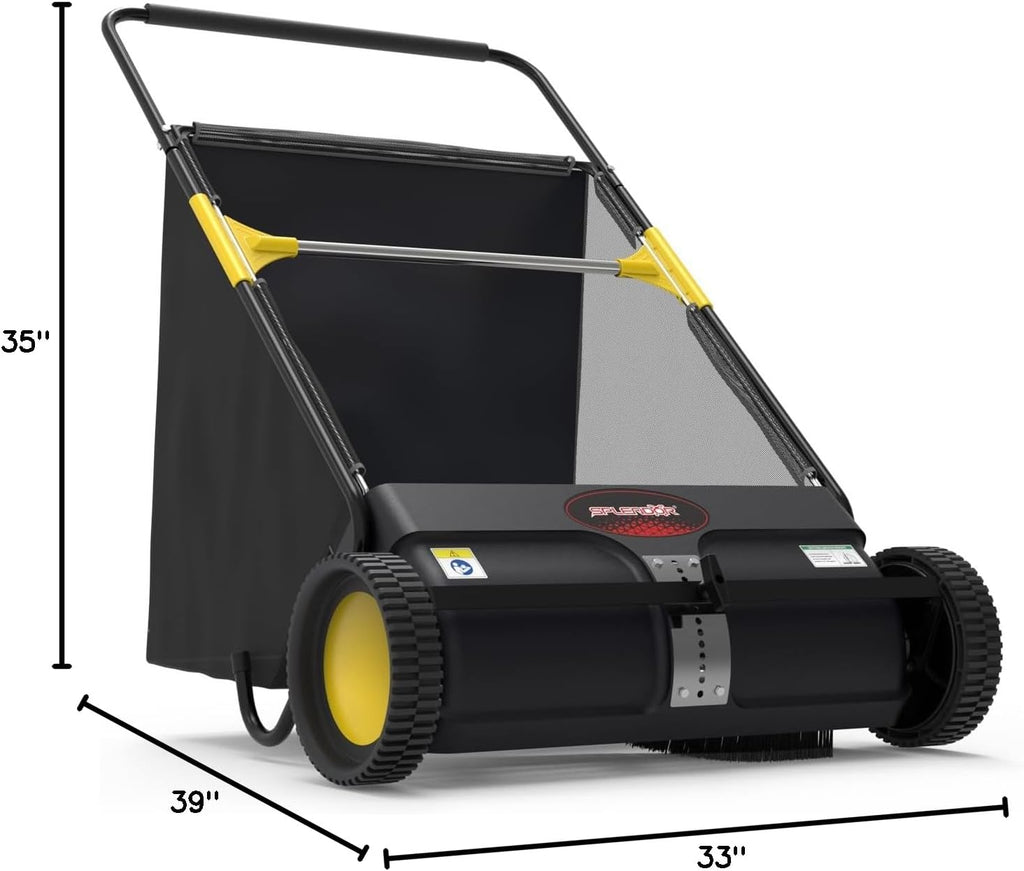 SPLENDOR LS-650A2 26-Inch Walk-behaind Push Lawn Sweeper Yard Sweeper Road Sweeper