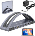 TobenONE MacBook Docking Station Dual 4K Monitor for M1-M5 Pro/Max, 13-in-2 USB C Docking Station with 100W Power Adapter, Laptop Dock Stand with 2 HDMI, VGA, 5 USB, PD 3.0, RJ45, SD/Micro SD, Audio