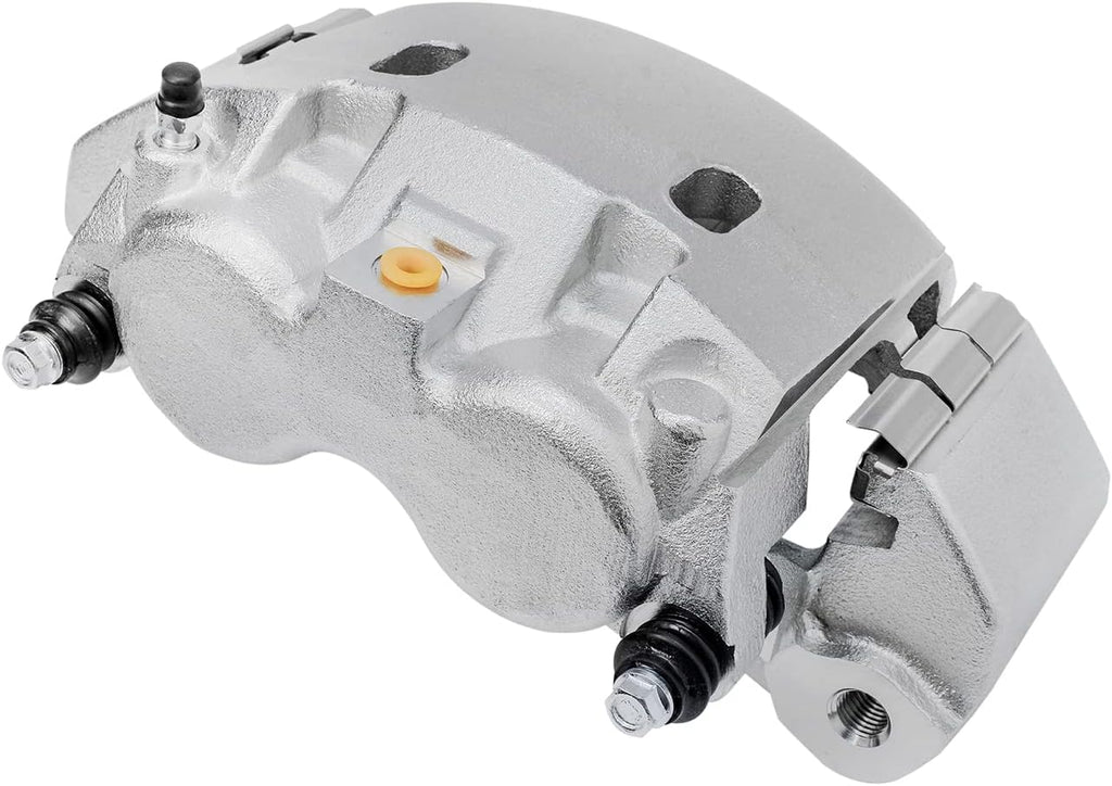Detroit Axle - Front Brake Kit for 2003-2008 Dodge Ram 2500 3500 Drilled & Slotted Brake Rotors Right Brake Caliper 2004 2005 2006 2007 Replacement [13.9 inch Rotors]