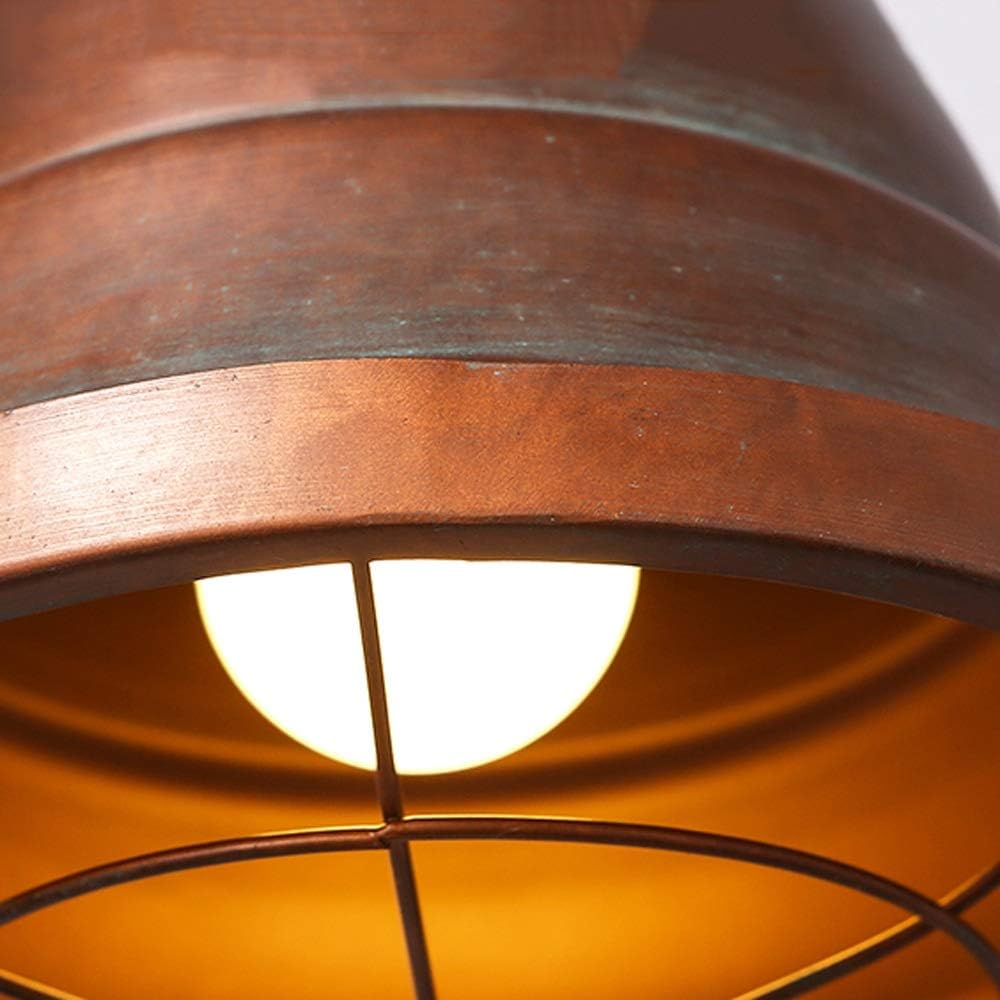 Vintage Industrial Wrought Iron Wall Lamp - Retro Black Wall-Mounted Lantern for Bedroom, Living Room, Bathroom, and Hallway(Red Copper)