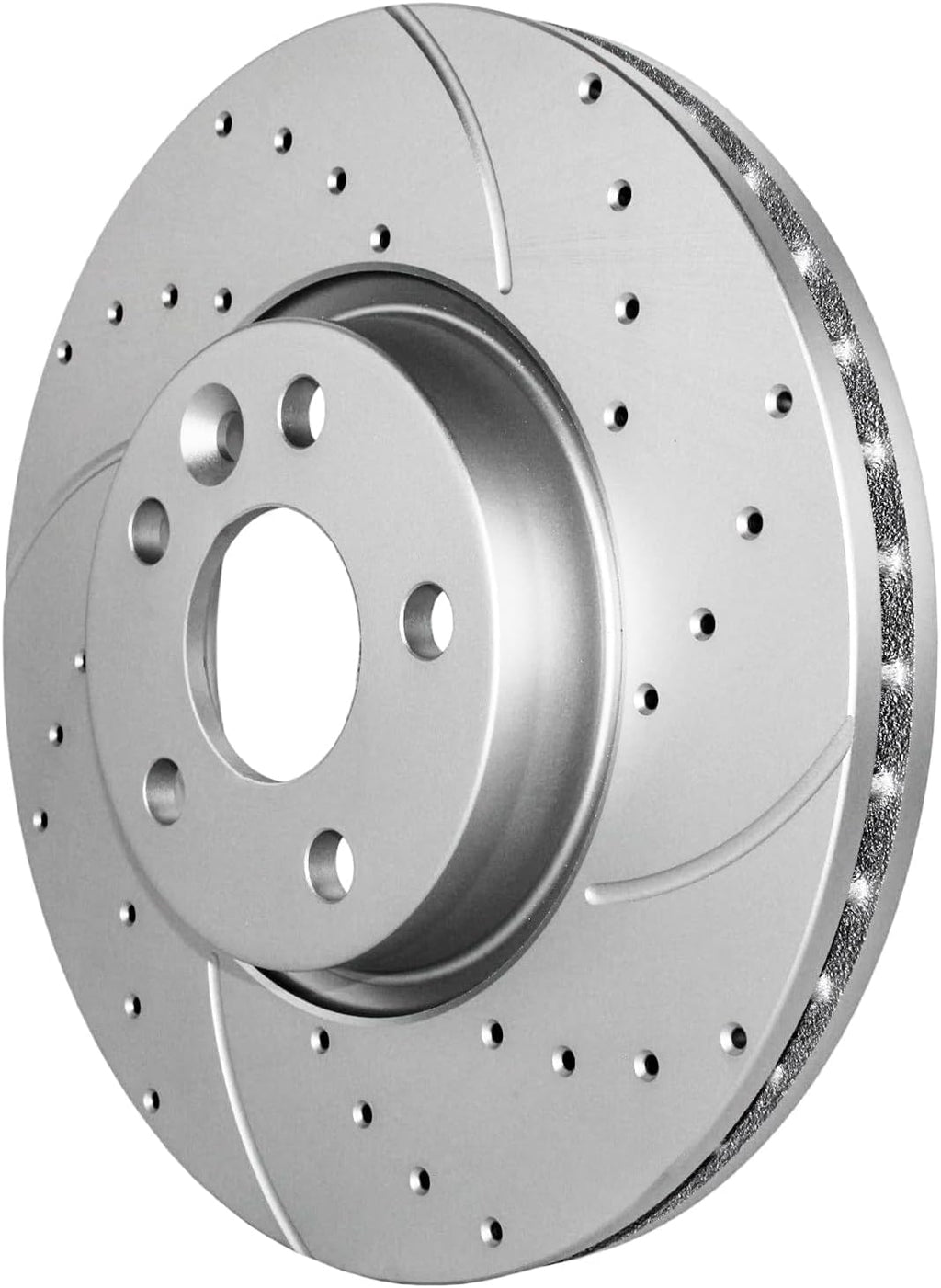 Detroit Axle - Front Brake Kit for 11-18 Volvo S60 08-10 V70 07-16 S80 08-16 XC70 15-18 V60 12-15 Land Rover Range Rover Evoque, Drilled Disc Brake Rotors Ceramic Brakes Pads : 11.81' inch Rotors
