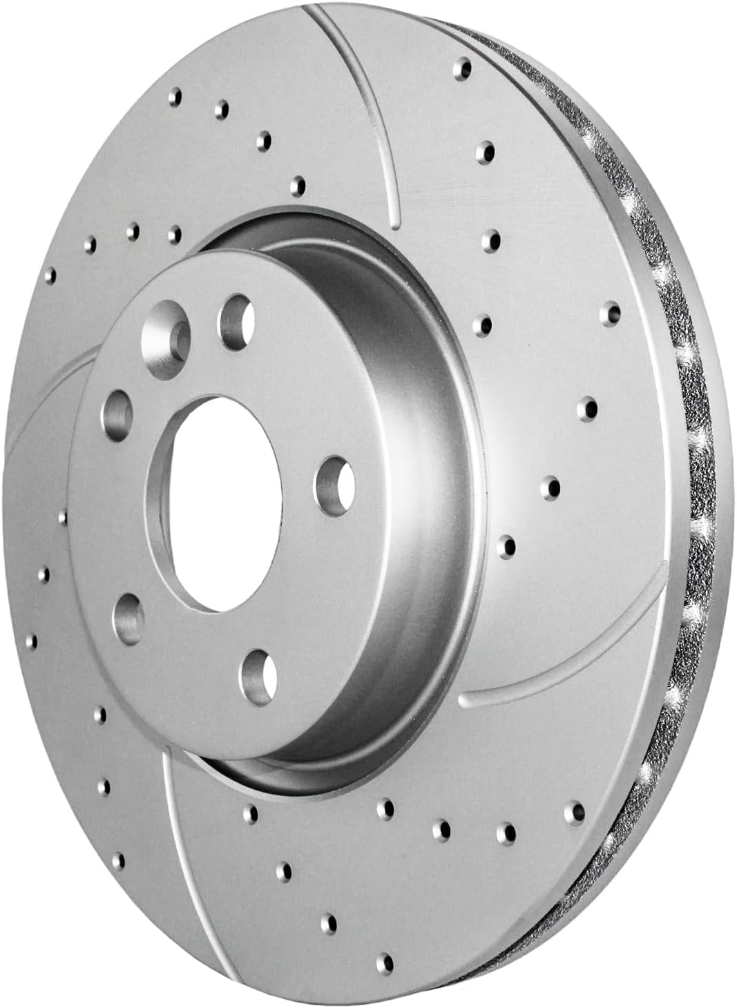 Detroit Axle - Front Brake Kit for 11-18 Volvo S60 08-10 V70 07-16 S80 08-16 XC70 15-18 V60 12-15 Land Rover Range Rover Evoque, Drilled Disc Brake Rotors Ceramic Brakes Pads : 11.81' inch Rotors