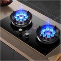 NIKKHO Gas Stove 2 Burners,NG/LPG Convertible,Built-in Black Glass Gas Hob with Flame Failure Protection,Fire Power 5.2KW/17742.4BTU,Desktop/Embedded (Color : LPG), 54768