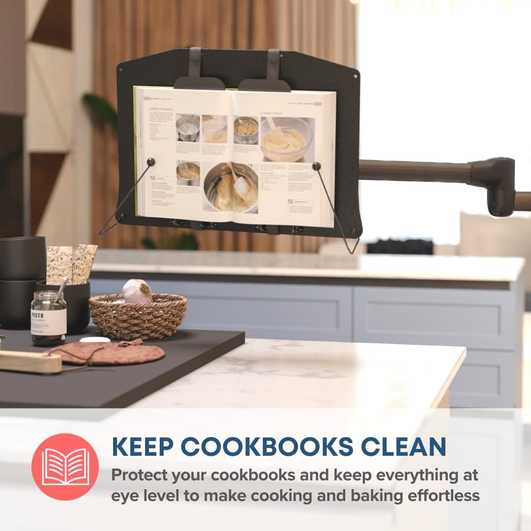 LEVO G2 Book Holder Floor Stand with Rolling Base – Our Premium Adjustable Reading Station on Wheels for Bed, Couch, or Recliner – Ergonomic Hands-Free Page Support for Heavy Novels and Textbooks