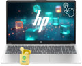 HP Touchscreen 15.6' Business Laptop Computer, 64GB RAM 2TB SSD, Windows 11 Laptop, Intel 6-core i3-1315U Processor, AI Copilot, NLY Earphones, Natural Silver